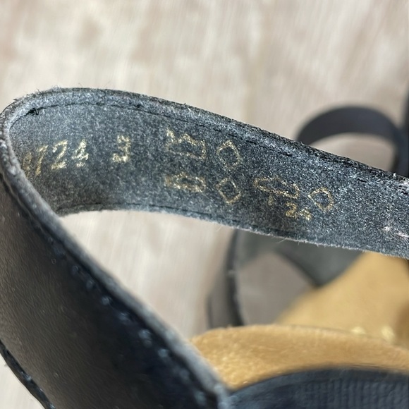 Rieker Antistress Black Leather Strappy Wedge Sandal Zipper Rosette 41 (US 9) - Picture 7 of 16